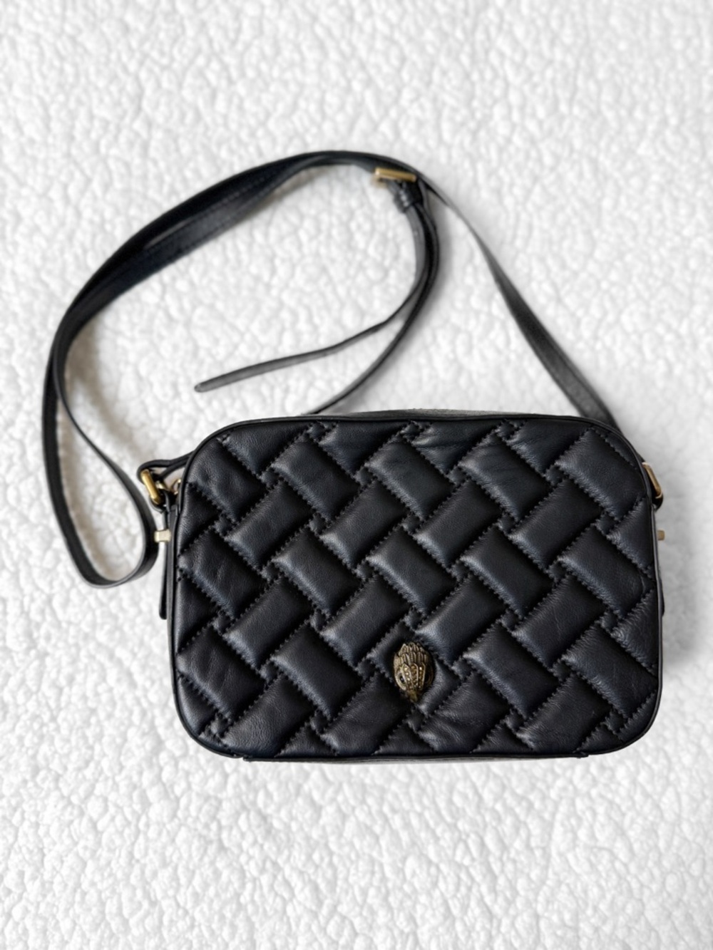 Kurt Geiger Black Quilted Crossbody Bag